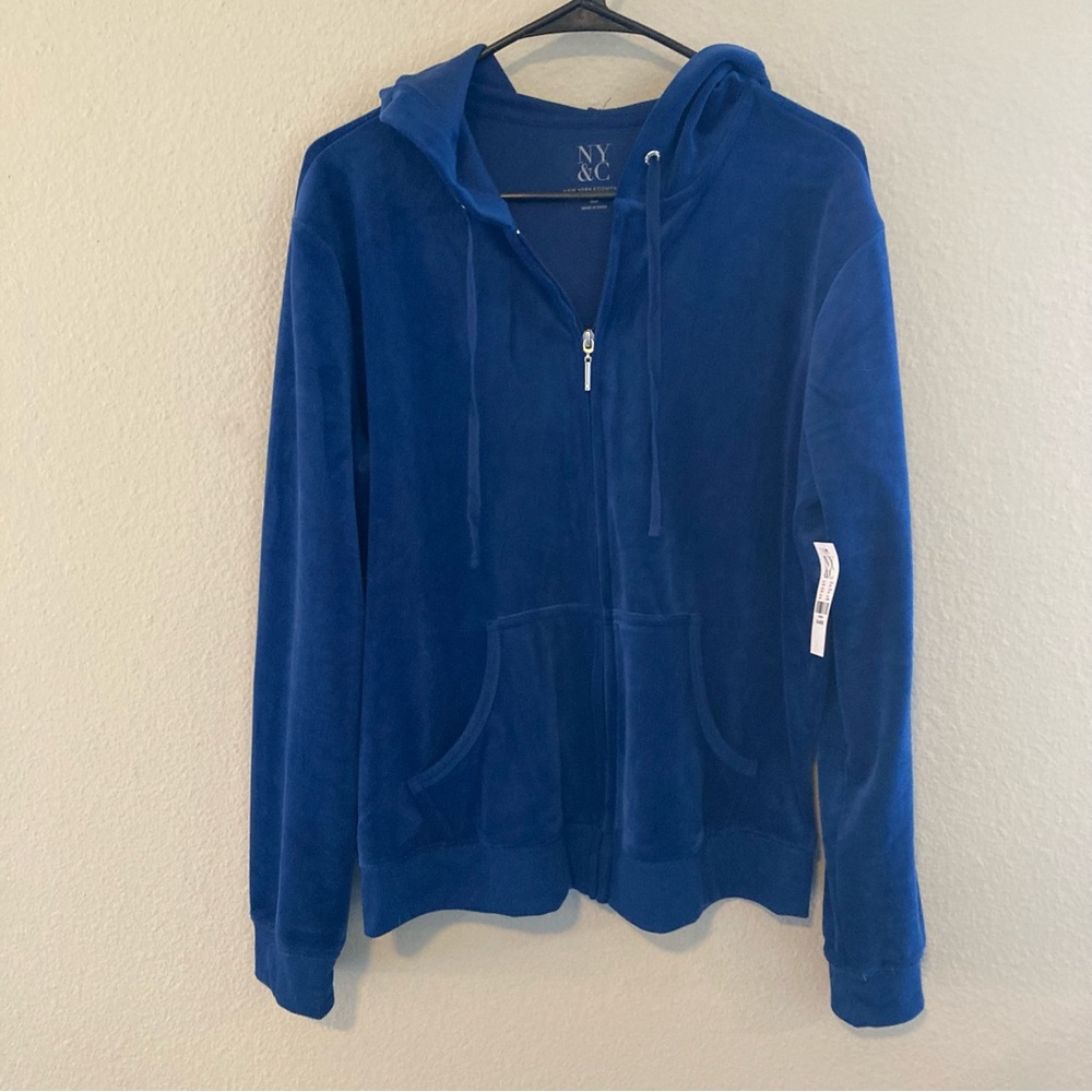 NWT New York & Co velour hoodie XL